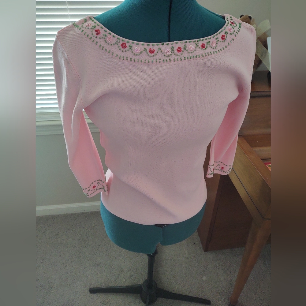 Beaded sweater medium